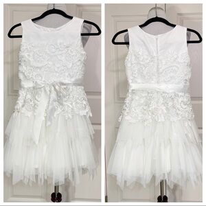 Chantilly Place white lace and tulle dress